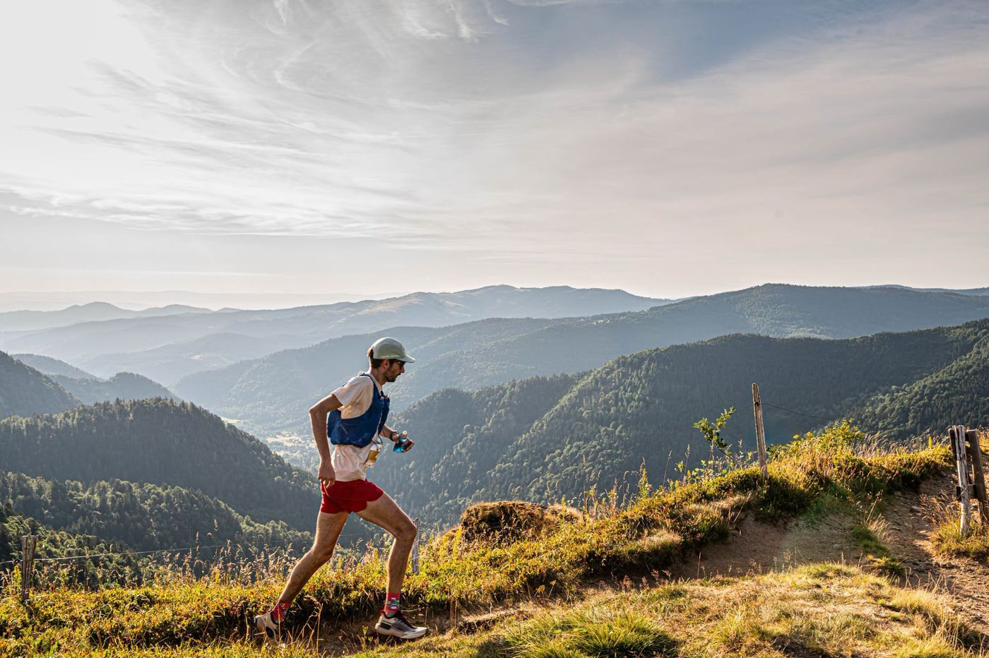 Coureur sur la crête du Grand Ballon